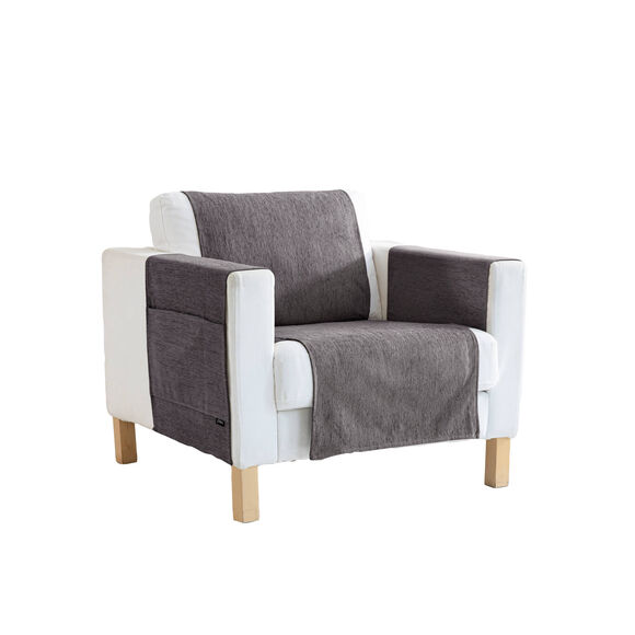Protège-salon tissu chenille (gris)