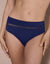 Culotte haute microfibre et tulle plumetis effet seconde peau Paia - lot de 2 (bleu)