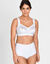 Soutien-gorge coton et dentelle - sans armatures (blanc)