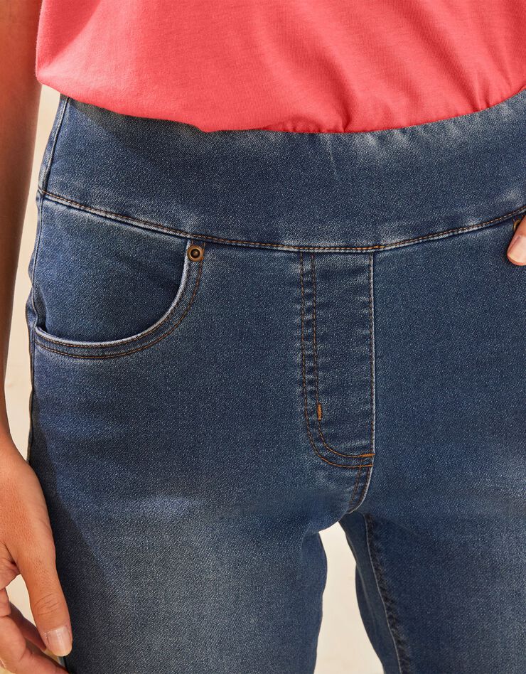 Corsaire fuselé ultra stretch, maille effet jean (stone) Corsaire fuselé ultra stretch, maille effet jean (stone)