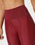 Legging de sport maille stretch et tulle résille (aubergine)