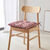 Galette de chaise carr&eacute;e imprim&eacute; indien - lot de 2 (bordeaux)