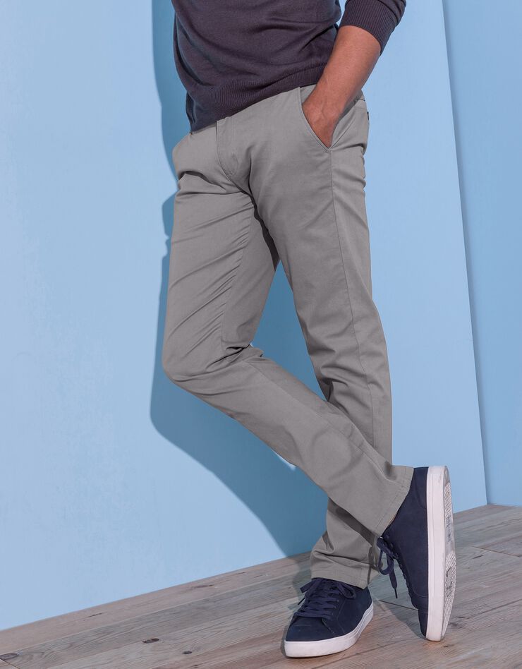 Pantalon chino toile sergé (gris) Pantalon chino toile sergé (gris)
