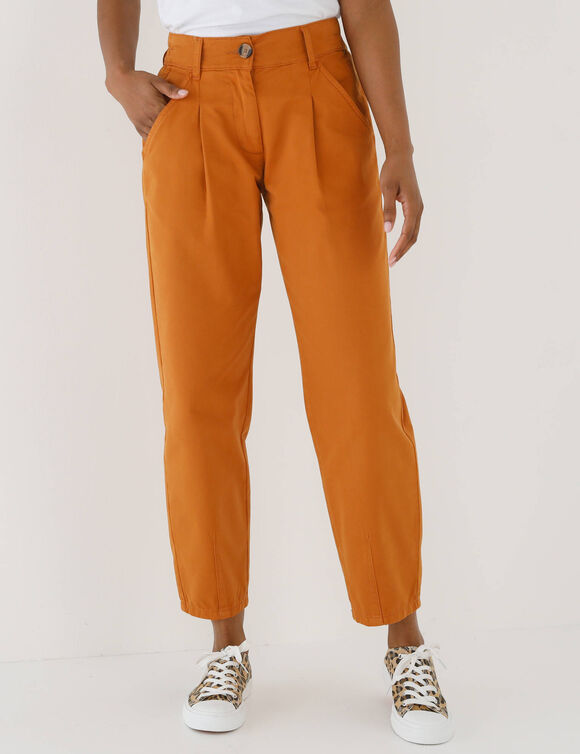 Pantalon &agrave; pinces (caramel)