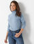 Sous-pull col roulé coton stretch uni (bleu grisé)