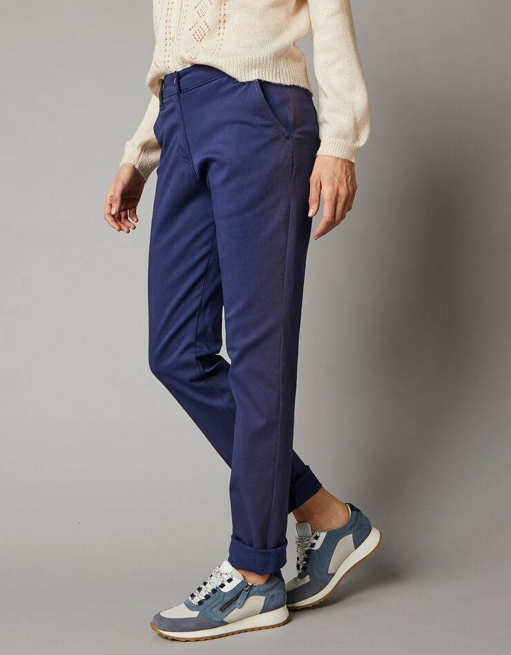 Pantalon chino stretch (marine)
