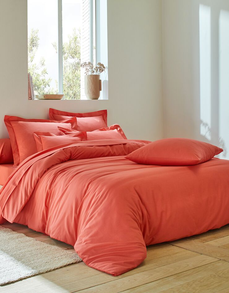 Linge de lit uni polyester-coton Colombine (grenadine)