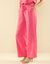 Pantalon uni large et fluide (rose)