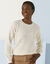 Pull col rond, maille anglaise toucher doux (écru)