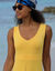 Robe longue unie sans manches (jaune)