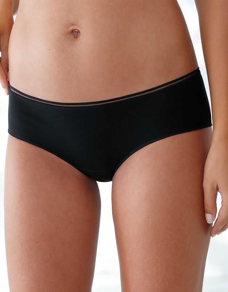 Culotte forme hipster en coton stretch - lot de 4 (blanc + noir) Culotte forme hipster en coton stretch - lot de 4 (blanc + noir)