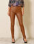Pantalon fuselé enduit ultra stretch (caramel)