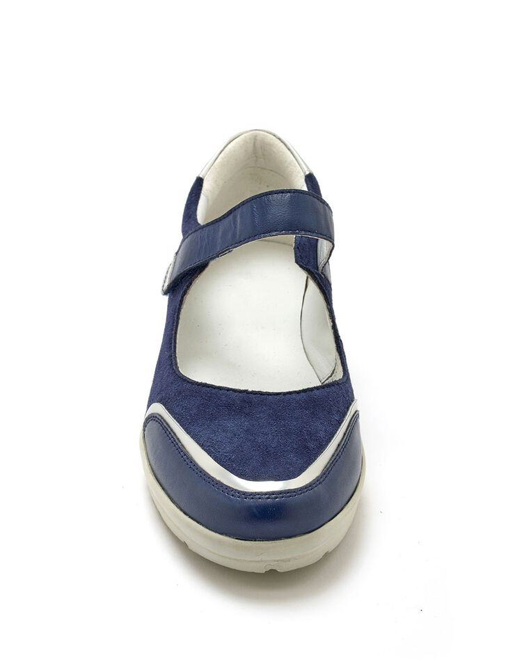Babies scratchées compensées en cuir (marine) Babies scratchées compensées en cuir (marine)