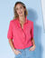 Chemisier manches courtes uni, gaze de coton (rose fuchsia)