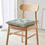 Galette de chaise carr&eacute;e &agrave; carreaux - lot de 2 (vert)