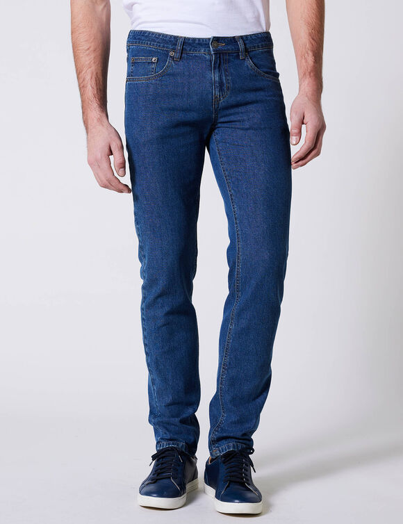 Jean droit ceinture arrondie sous le ventre - L28 (stone)