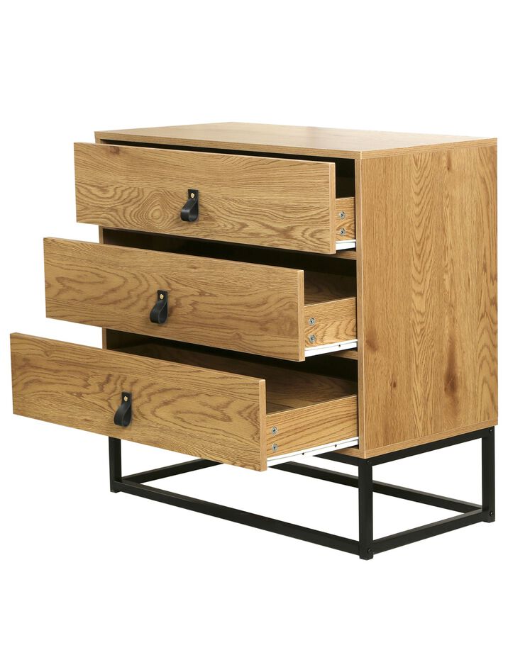 Commode STOCKIES style industriel -3 tiroirs (naturel)