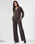 Pull col polo bicolore  (chocolat)