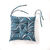 Galette de chaise carrée imprimé feuillage - lot de 2 (bleu grisé)