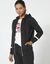 Veste bicolore zippée molleton gratté (noir / blanc)