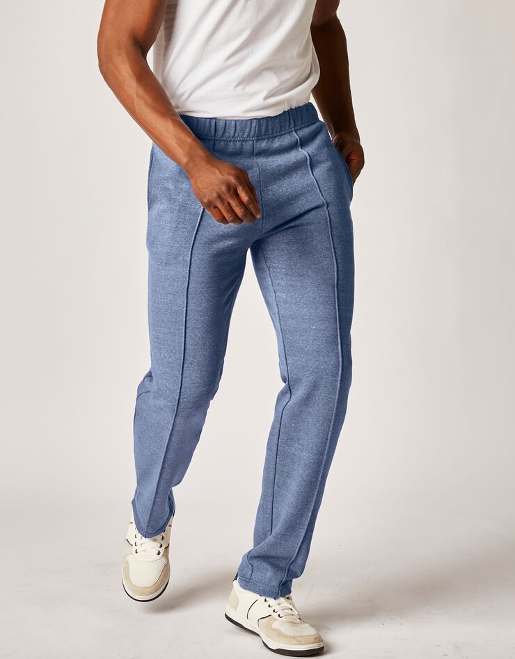 Pantalon loisirs molleton, bas droits (bleu jean)