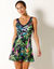 Robe de bain post-op&eacute;ratoire imprim&eacute; Banna (marine / multicolore)