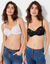 Soutien-gorge dentelle unie Arum forme emboîtante avec armatures - Lot de 2 (blanc + noir)