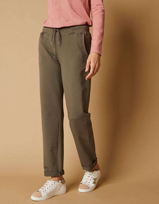 Pantalon jogpant ceinture élastiquée molleton (kaki) Pantalon jogpant ceinture élastiquée molleton (kaki)