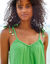 Robe bretelles tressées, gaze de coton (vert)