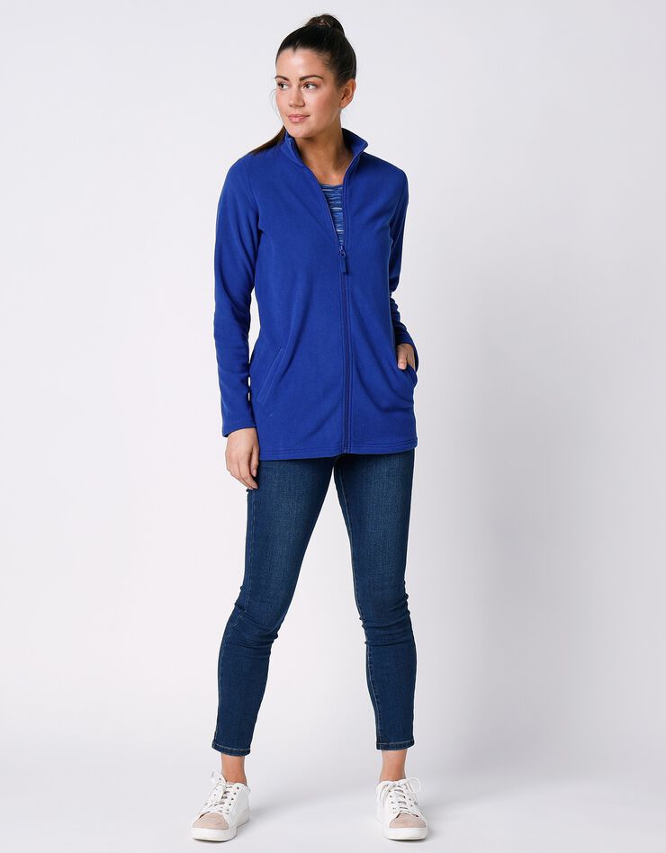 Veste polaire zippée manches longues (bleu dur) Veste polaire zippée manches longues (bleu dur)