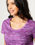Tee-shirt chiné manches courtes en coton biologique(**) (raisin chiné)