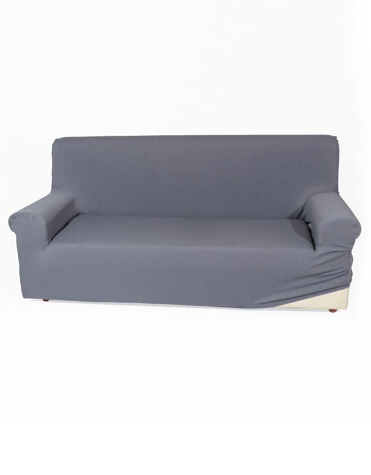 Housse unie fauteuil canapé bi-extensible  (gris)