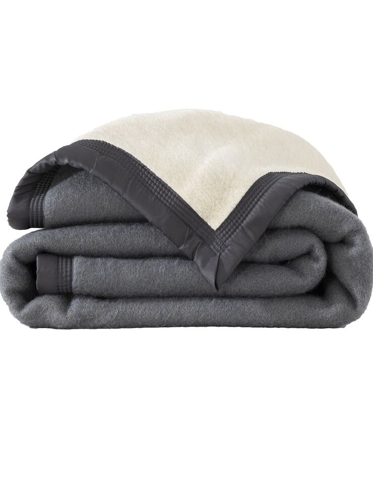 Couverture bicolore laine 600g/m2 (gris foncé)