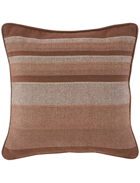 Housse coussin multicolore coton tissage artisanal - lot de 2 (chocolat)