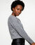 Pull &eacute;paule boutonn&eacute;e bijoux (gris chin&eacute;)
