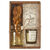 Coffret avec bougie parfumée, vase et fleurs séchées (jaune)