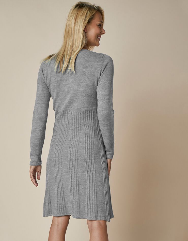 Robe pull boutonnée (gris chiné) Robe pull boutonnée (gris chiné)