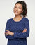 Chemise de nuit longue manches longues imprim&eacute; n&oelig;uds (marine)