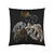 Linge de lit Ginkgo coton motif feuilles (noir / écru)