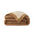 Couverture bicolore pure laine 800 g/m² (chamois)