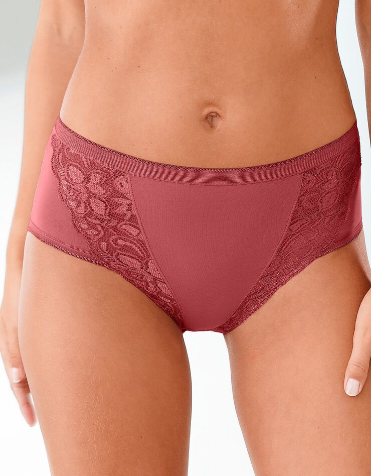Culotte maxi dentelle - lot de 3 (kaki + rose + terracotta) Culotte maxi dentelle - lot de 3 (kaki + rose + terracotta)