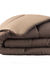 Couette bicolore microfibre 500 g/m&sup2; (chocolat / caramel)