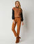 Pull torsadé sans manches, épaules tombantes (caramel)