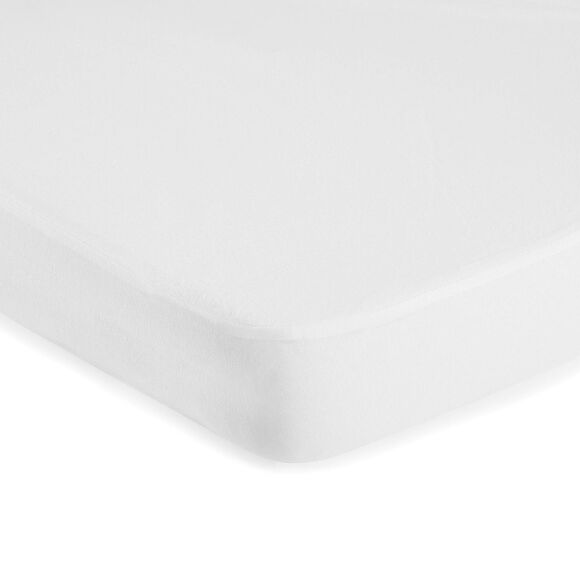 Protège matelas molleton imperméable polyuréthane housse 30 cm (blanc)