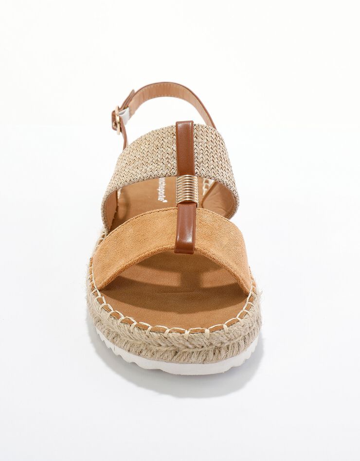 Sandales fantaisie semelle corde (beige) Sandales fantaisie semelle corde (beige)