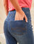 Corsaire fuselé ultra stretch, maille effet jean (stone)