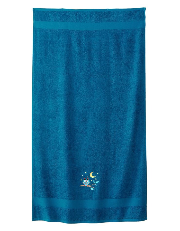 Collection éponge enfant brodée chouki - 380g/m2 (bleu paon)