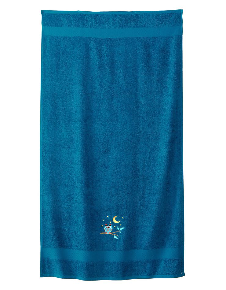 Collection éponge enfant brodée chouki - 380g/m2 (bleu paon) Collection éponge enfant brodée chouki - 380g/m2 (bleu paon)