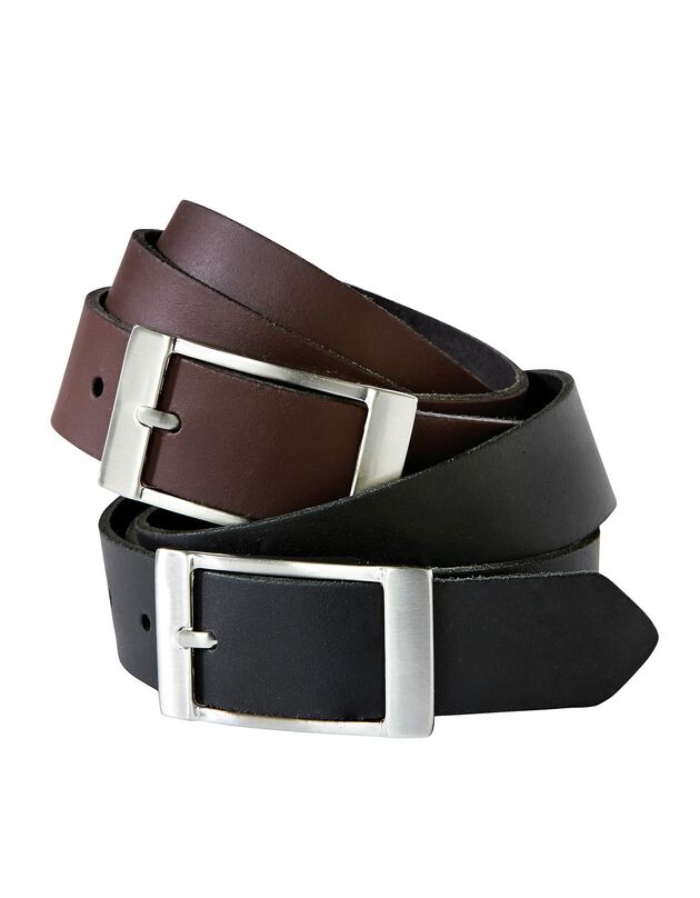 Ceinture croûte de cuir (marron)