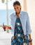 Veste boutonnée en jean (bleu grisé)